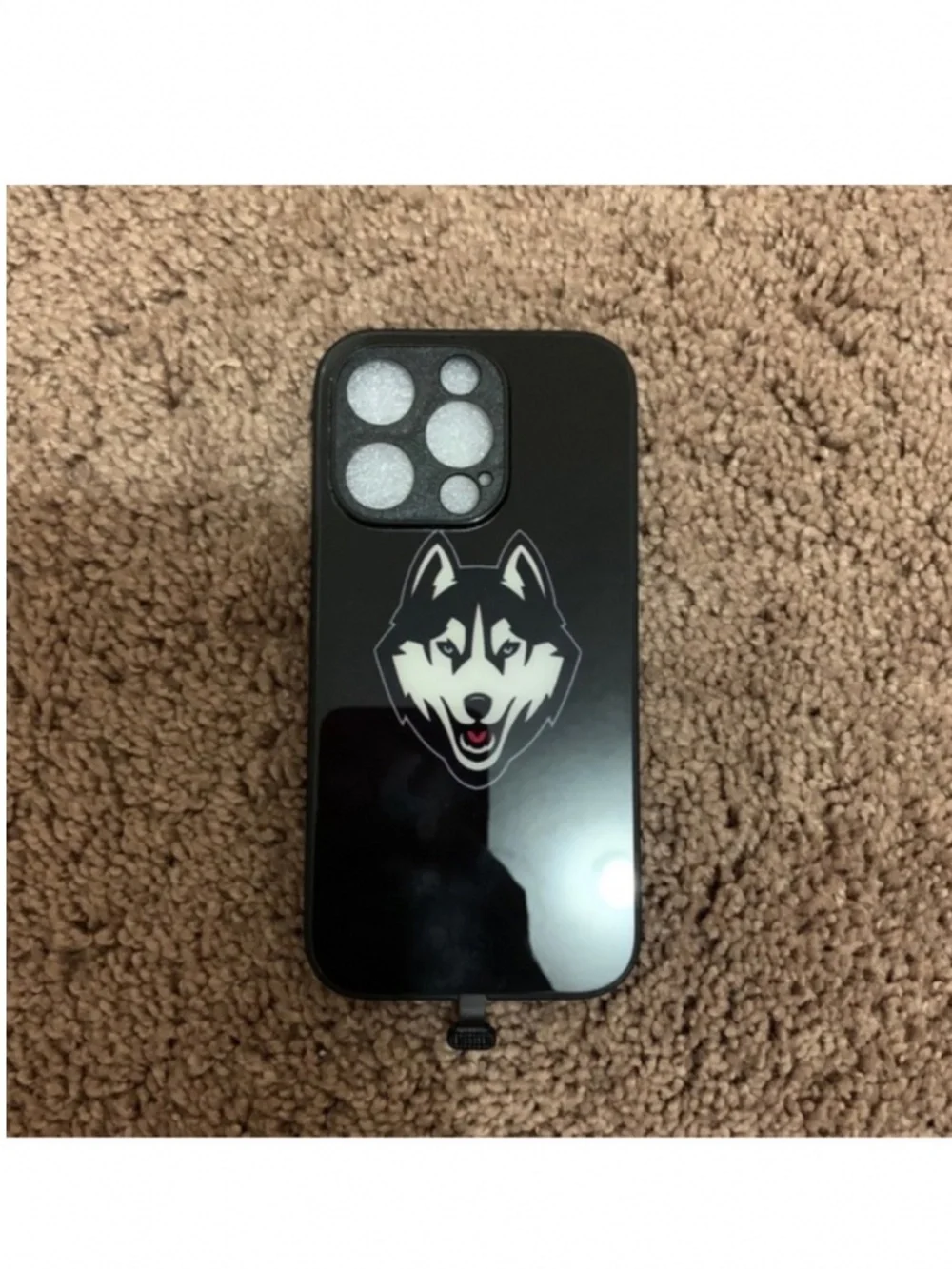 4 items.iPhone 14pro LED light up case, Call Flash Phone Case